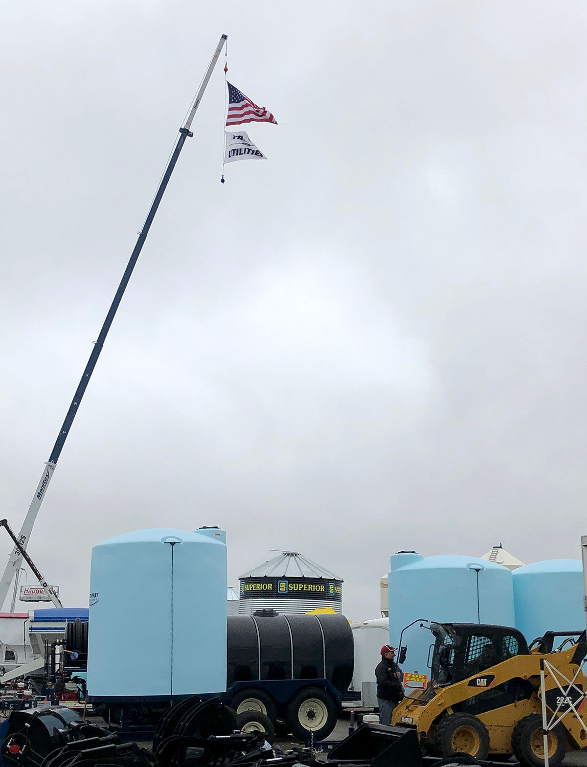Flag at Big Iron Farm show